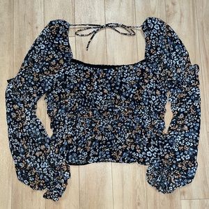 ASTR The Label floral cropped long sleeve